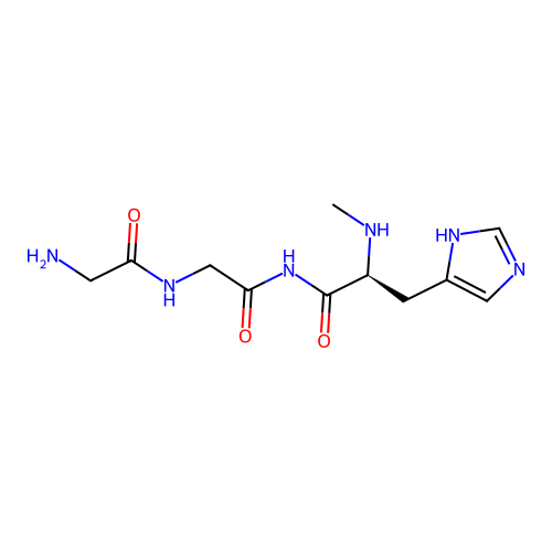 Diglycyl-histidine-N-methylamide structure