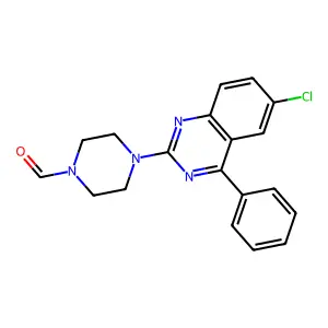 4-(6-Chloro-4-phenylquinazolin-2-yl)piperazine-1-carbaldehyde structure