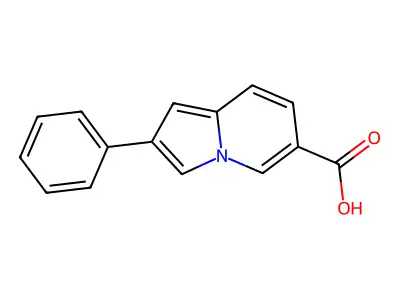 2-Phenylindolizine-6-carboxylic acid structure