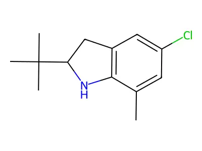 2-(tert-Butyl)-5-chloro-7-methylindoline structure