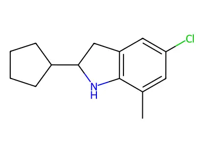 5-Chloro-2-cyclopentyl-7-methylindoline structure