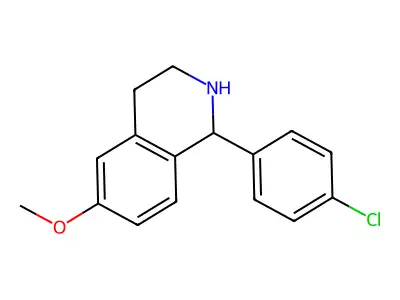 1-(4-Chlorophenyl)-6-methoxy-1,2,3,4-tetrahydroisoquinoline structure