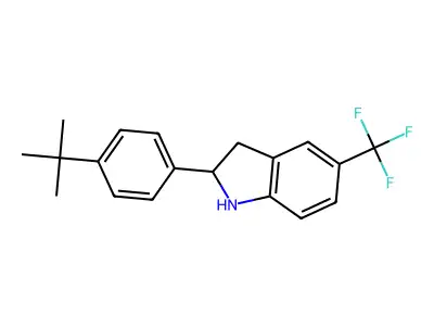 2-[4-(tert-Butyl)phenyl]-5-(trifluoromethyl)indoline structure