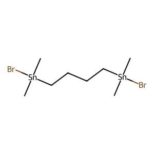 (Butane-1,4-diyl)bis[bromo(dimethyl)stannane] structure