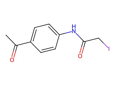 N-(4-acetylphenyl)-2-iodoacetamide structure