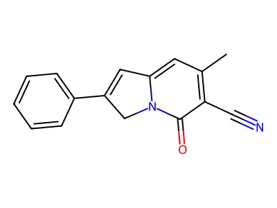 7-Methyl-5-oxo-2-phenyl-3,5-dihydroindolizine-6-carbonitrile structure