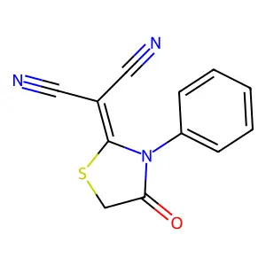 2-(4-Oxo-3-phenyl-1,3-thiazolidin-2-ylidene)propanedinitrile structure