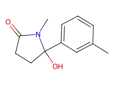 5-Hydroxy-1-methyl-5-(3-methylphenyl)pyrrolidin-2-one structure