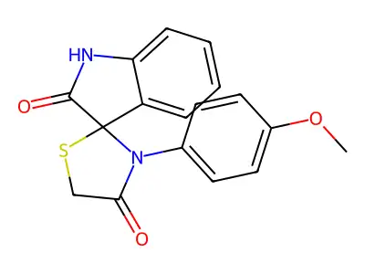 3'-(4-Methoxyphenyl)spiro[3H-indole-3,2'-thiazolidine]-2,4'-(1H)-dione structure