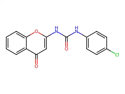 Urea, N-(4-chlorophenyl)-N'-(4-oxo-4H-1-benzopyran-2-yl)- structure