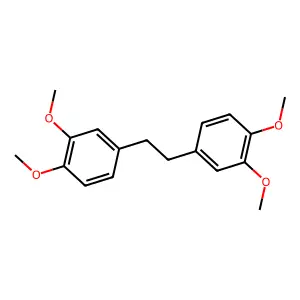 Benzene, 1,1'-(1,2-ethanediyl)bis(3,4-dimethoxy- structure