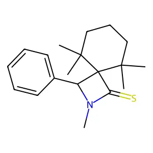 2,5,5,9,9-Pentamethyl-1-phenyl-2-azaspiro[3.5]nonane-3-thione structure