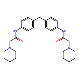 1-Piperidineacetamide, N,N'-(methylenedi-4,1-phenylene)bis- structure