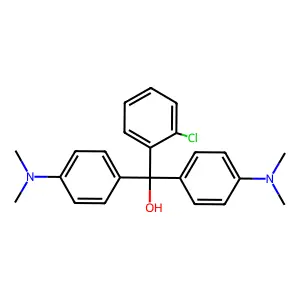 Benzenemethanol, 2-chloro-alpha,alpha-bis(4-(dimethylamino)phenyl)- structure