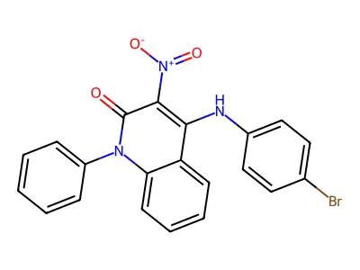 4-(4-Bromoanilino)-3-nitro-1-phenylquinolin-2-one structure