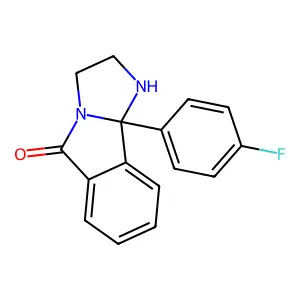 9b-(4-fluorophenyl)-1,2,3,9b-tetrahydro-5H-imidazo[2,1-a]isoindol-5-one structure
