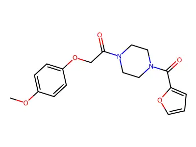 1-[4-(2-Furoyl)piperazin-1-yl]-2-(4-methoxyphenoxy)ethanone structure