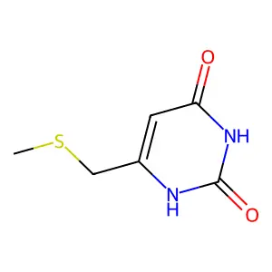 2,4(1H,3H)-Pyrimidinedione, 6-[(methylthio)methyl]- structure