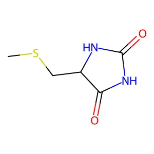 5-[(Methylsulfanyl)methyl]imidazolidine-2,4-dione structure