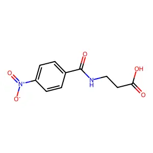 N-(4-Nitrobenzoyl)-beta-alanine structure