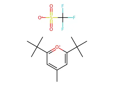 2,6-DI-Tert-butyl-4-methyl-pyranylium, trifluoro-methanesulfonate structure