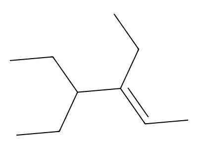 (E)-3,4-Diethyl-2-hexene structure