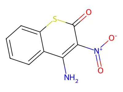 1-Thiocoumarin, 4-amino-3-nitro- structure