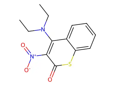 1-Thiocoumarin, 4-diethylamino-3-nitro- structure
