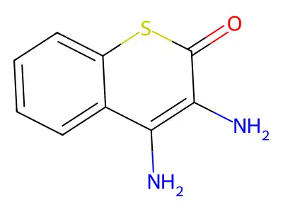 1-Thiocoumarin, 3,4-diamino- structure