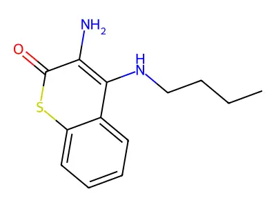 1-Thiocoumarin, 3-amino-4-butylamino- structure