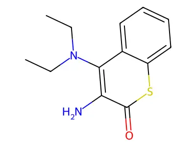 1-Thiocoumarin, 3-amino-4-diethylamino- structure