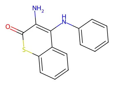 1-Thiocoumarin, 3-amino-4-anilino- structure