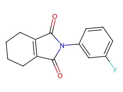 1H-Isoindole-1,3(2H)-dione, 2-(3-fluorophenyl)-4,5,6,7-tetrahydro- structure