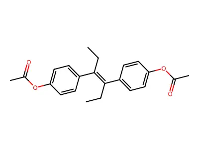 [4-[(E)-2-(4-Acetoxyphenyl)-1-ethyl-but-1-enyl]phenyl] acetate structure