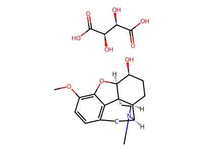 Paracodeine bitartrate structure