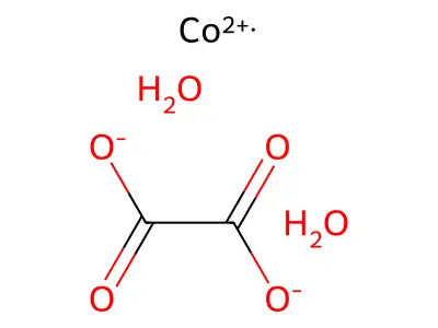 Cobalt(II) oxalate dihydrate structure