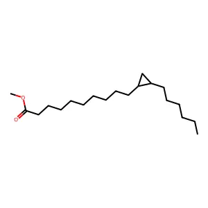 Methyl 10-(2-hexylcyclopropyl)decanoate structure
