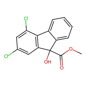 Methyl 2,4-dichloro-9-hydroxyfluorene-9-carboxylate structure