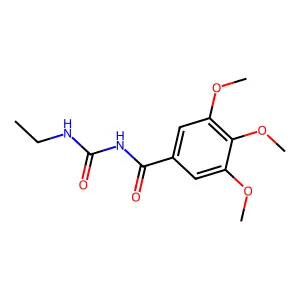 Urea, 1-ethyl-3-(3,4,5-trimethoxybenzoyl)- structure