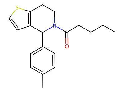 1-[4-(4-methylphenyl)-6,7-dihydro-4H-thieno[3,2-c]pyridin-5-yl]pentan-1-one structure