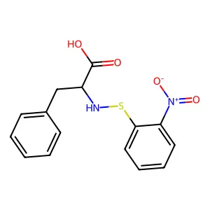 2-[(2-Nitrophenyl)sulfanylamino]-3-phenylpropanoic acid structure