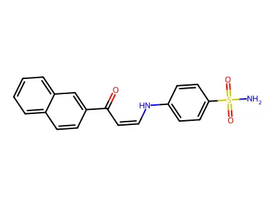 4-(3-Naphthalen-2-yl-3-oxo-propenylamino)-benzenesulfonamide structure