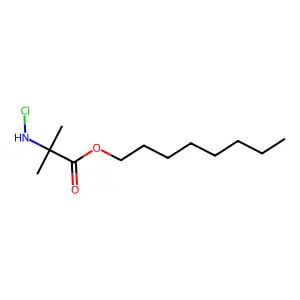 Alanine, N-chloro-2-methyl-, octyl ester structure