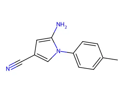 5-amino-1-benzyl-1H-pyrrole-3-carbonitrile structure