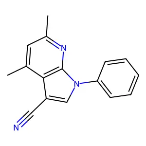 4,6-Dimethyl-1-phenylpyrrolo[2,3-b]pyridine-3-carbonitrile structure