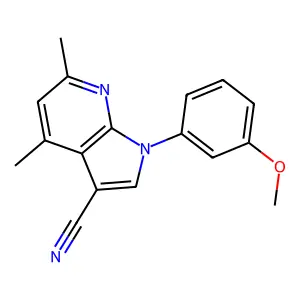 1-(3-Methoxyphenyl)-4,6-dimethylpyrrolo[2,3-b]pyridine-3-carbonitrile structure