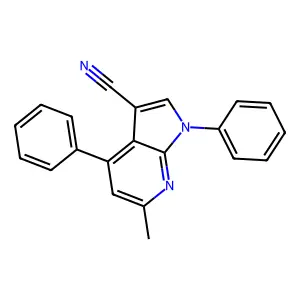 6-Methyl-1,4-diphenyl-1H-pyrrolo[2,3-b]pyridine-3-carbonitrile structure