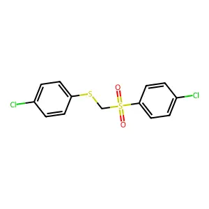 (4-Chlorophenyl){[(4-chlorophenyl)sulfanyl]methyl}dioxo-lambda~6~-sulfane structure