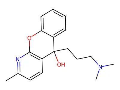 5H-(1)Benzopyrano(2,3-b)pyridin-5-ol, 5-(3-(dimethylamino)propyl)-2-methyl- structure