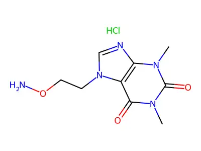 Theophylline, 7-(2-(aminooxy)ethyl)-, monohydrochloride structure